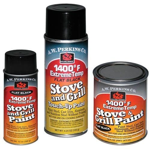 1400 Deg F Black Stove Paint SprayOn 4.75 oz.