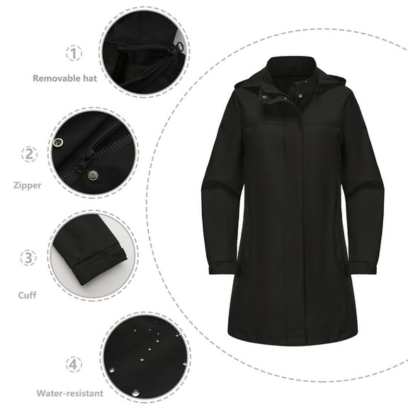 Great Gifts for Less Ofreoo Womens Solid Color Detachable Hat Windbreaker Women's Long Sleeved Thin Jacket Long Sleeved Hooded Casual Jacket Winter Coats for Women