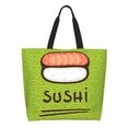 thumbnail image 2 of Bingfone Canvas Tote Bag for Women with Inner Pocket Aesthetic Cute Shopping Tote Bags Reusable Grocery Bags-Fresh Sushi, 2 of 9