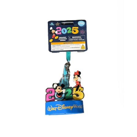 Disney Walt Disney World 2025 Mickey and Minnie Light-Up Figural Ornament New