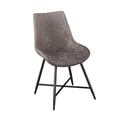 thumbnail image 3 of Steve Silver Ramona Brown Faux Leather and Metal Side Chair, 3 of 6