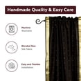 thumbnail image 4 of Lined-Black Rod Pocket  Sheer Sari Curtain Drape Panel   - 43W x 63L - Piece, 4 of 4