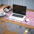 thumbnail image 3 of Long Mouse Pads for Desk,Pink Floral and Petal Pattern Desk Mats on Top Of Desks, Desk Mouse Pad Extra Large with 3mm Non-Slip Base and Stitched Edge for Gaming,Office,Work,Home 35.4"x15.7", 3 of 6