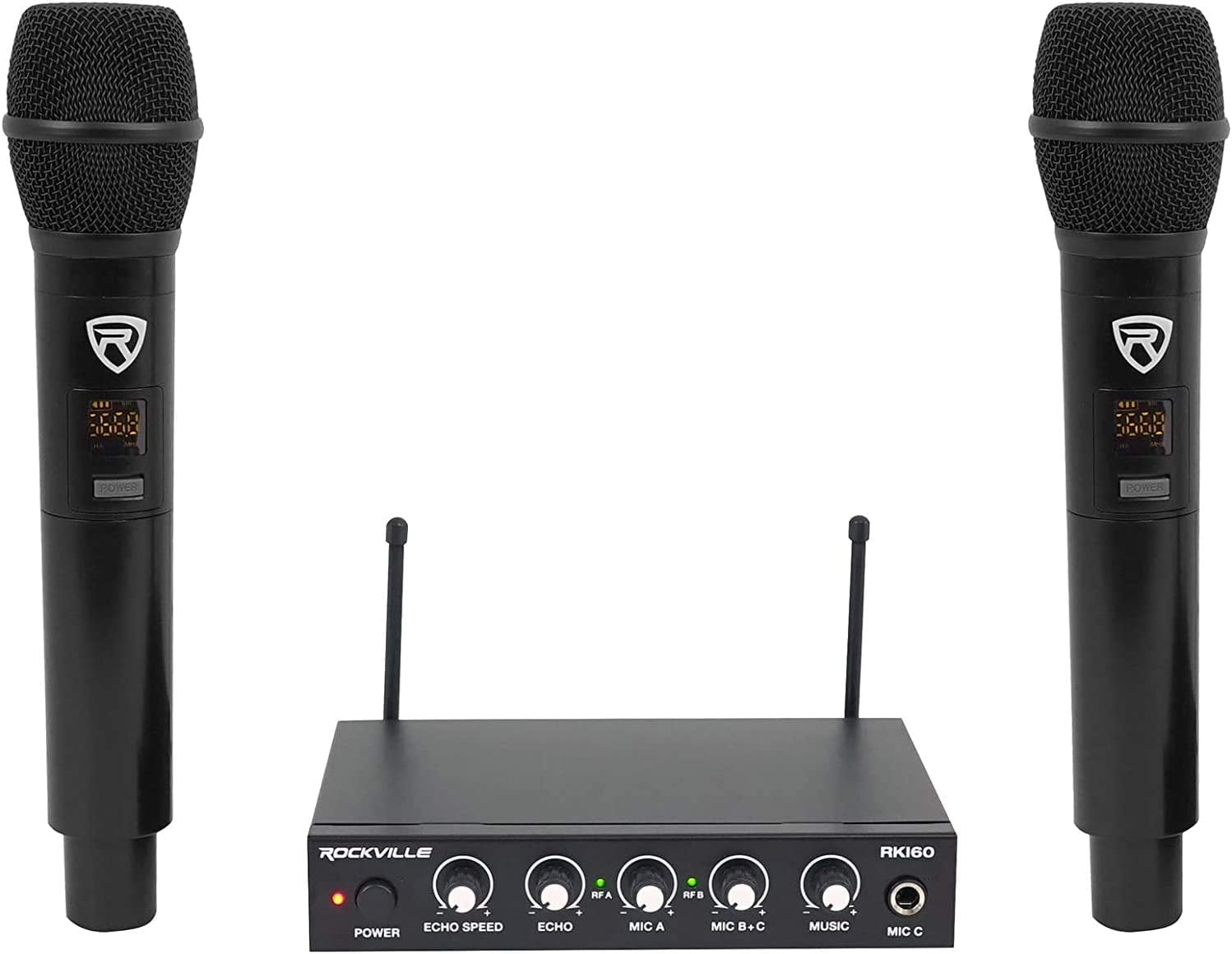 Karaoke Dual Wireless Microphone Mixer for Home Theater System