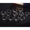 thumbnail image 3 of 12 Pcs Bague d'Orteil Réglable Sculptée Rétro Simple Mode Bijoux pour Femmes (Argent), 3 of 9
