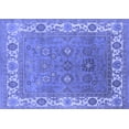 thumbnail image 1 of Ahgly Company Machine Washable Indoor Rectangle Oriental Blue Industrial Area Rugs, 7' x 10', 1 of 4