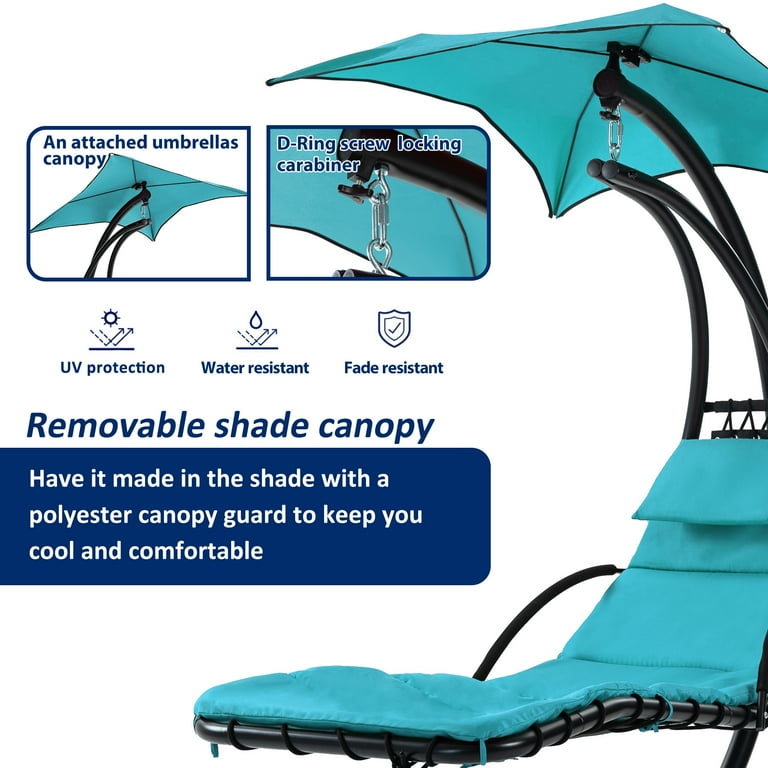 Aukfa Hammock Chair Zero Gravity Lounger Chair with Canopy