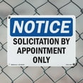 thumbnail image 4 of Solicitation By Appointment Only OSHA Notice Rigid Plastic Sign 18 Inch x 12 Inch - 5 Pack, 4 of 8