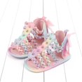 thumbnail image 2 of GERsome Soft Adorable Baby Shoes Baby Girls Cute Fashion Weave Hollow Out Bow Non-slip Soft Bottom Sandals, 2 of 9