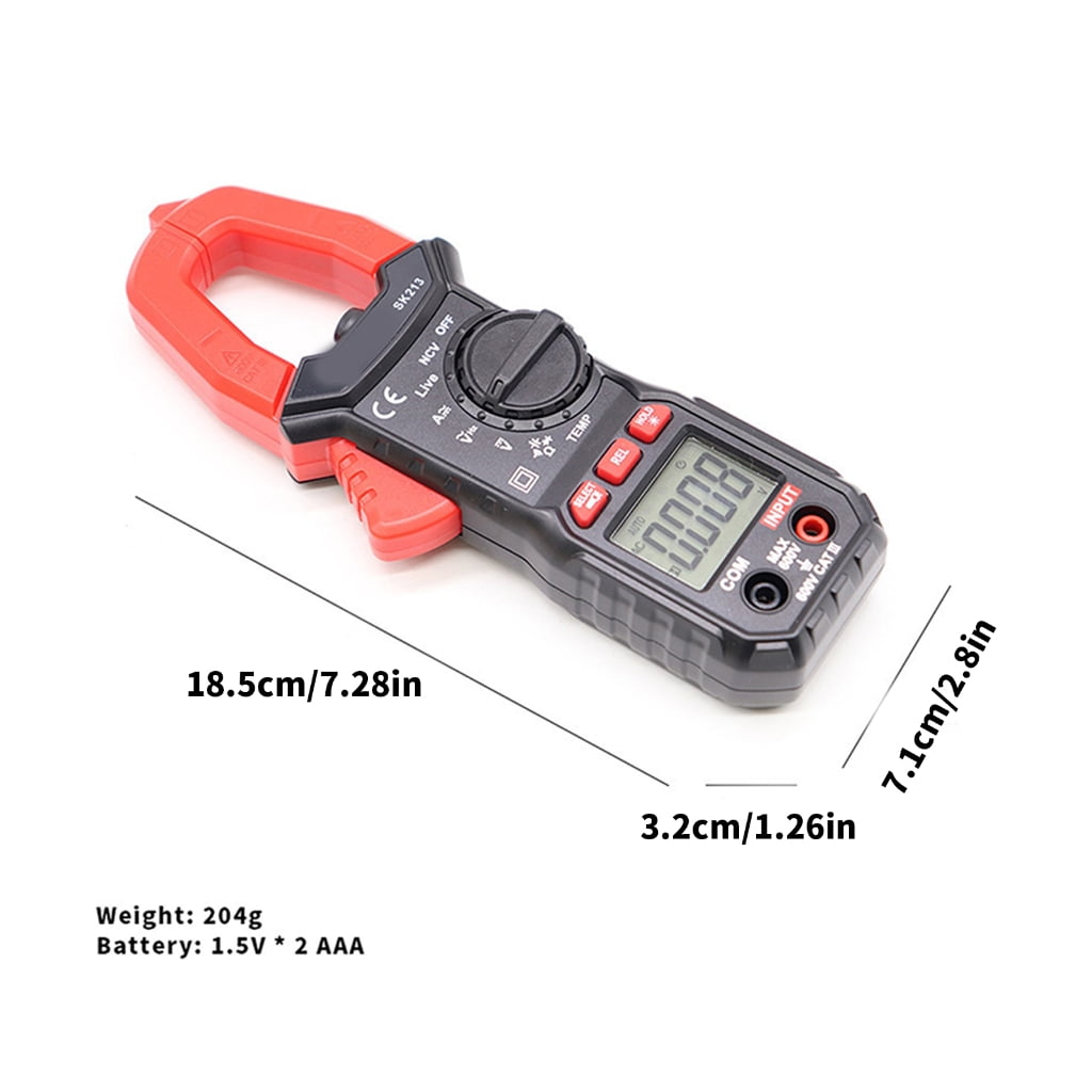JZROCKER Advanced SK213 Clamp Multimeter Digital Clamp Meter for Electrical Enthusiasts and Technicians Not Including Battery
