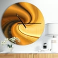 thumbnail image 2 of DesignArt Horloge Murale Grande Texture Courbée Vagues Brunes, 2 of 2