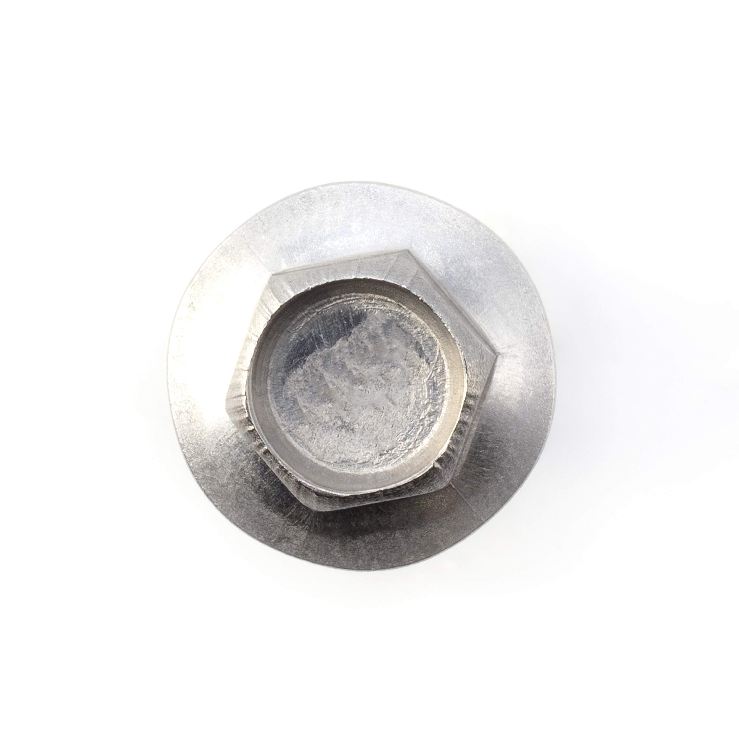 THE CIMPLE CO - 100pc Stainless Steel Self Drilling Tapping Screws #12 x 1" Hex Washer Head