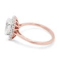 thumbnail image 3 of 1 4/5 Carat Pear shape Lab Grown Created Diamond Solitaire Halo Promise Wedding Engagement Ring 14K Rose Gold Jewelry For Women (1.80 cttw, Color-G-H, Clarity-VVS1) EGL Certified Ring Size - 9.5, 3 of 6