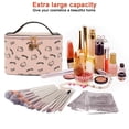 thumbnail image 2 of Bolsa de maquillaje AmbeAlla, tamaño grande, con forma de cubo de viaje, con asa, para mujer, 2 of 7