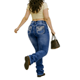 thumbnail image 4 of QERINTE Womens Plus Size bootcut Jeans High Waisted Stretchy Jeans Embroidered Curvy, 4 of 5