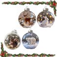 thumbnail image 4 of Matsuzay Adornos navideños 3D con forma de bola de cristal simulada, de acrílico ligero, ideales para decorar árboles de Navidad y el hogar. Kits de decoración para fiestas ardilla, 4 of 4
