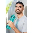 thumbnail image 3 of Pogo Botella de agua reutilizable de plástico de 32 oz, paquete de 2 con tapa y asa de transporte, sin BPA, apta para deportes y viajes, apta para lavavajillas, Aquaviva/satén rosa, 3 of 5
