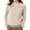 Beige, variant on Duoif Womens Sweaters, Women's Collar Pullover Sweater - Elegant Knitted Base Layer Fall Sweaters for Women Beige L
