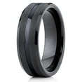 thumbnail image 2 of Silly Kings 8mm Tungsten Carbide Wedding Band Black Ring Men & Women Comfort Fit 6.5, 2 of 3