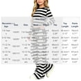 thumbnail image 4 of UKHCCC Girls 2 Piece Outfit, Striped Long Sleeve Crop Top and Wide Leg Pants Set with Drawstring Waist, Fall Winter Clothes Ages 7-15, 4 of 9