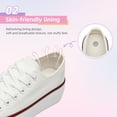 thumbnail image 3 of Women’s Men’s Platform Sneakers&nbsp;Low Top Canvas Shoes Unisex Adults Lace Up Casual Shoes Breathable Platform Walking Sneakers, 3 of 6