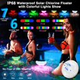 thumbnail image 3 of Flotador solar de cloro para piscina QOLNBY, 2600 mAh, con luces, paquete de 4, 3 of 8