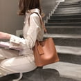 thumbnail image 4 of LHSHID Sac Grande Capacité pour Femmes Automne et Hiver Sac Seau Minimaliste à Grand Bande Internet Version Sac Bandoulière Simple, 4 of 7