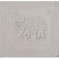 thumbnail image 3 of Stylo Culture Indian Couch Throw Pillow Covers 16 x 16 Silver Thread Embroidered White Silver Ethnic 40 x 40 cm Home Decor Cotton Elephant Square Cushion Covers | Set Of 5, 3 of 3