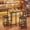 Vintage color, variant on Studyset 63"L-Shaped Convertible Bar Table Set with Power Outlets, Kitchen Breakfast Nook Corner Table with 2 Stools, 3-Piece Counter Height Dining Set for 2-4