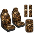 thumbnail image 7 of Xoenoiee Labrador Sunflower Print 5 Pcs Auto Seat Covers Set for Women Men, Decorative Faux Leather with Seat Belt Covers & Armrest Pad, Universal Fit for Cars, SUVs, Trucks, 7 of 7