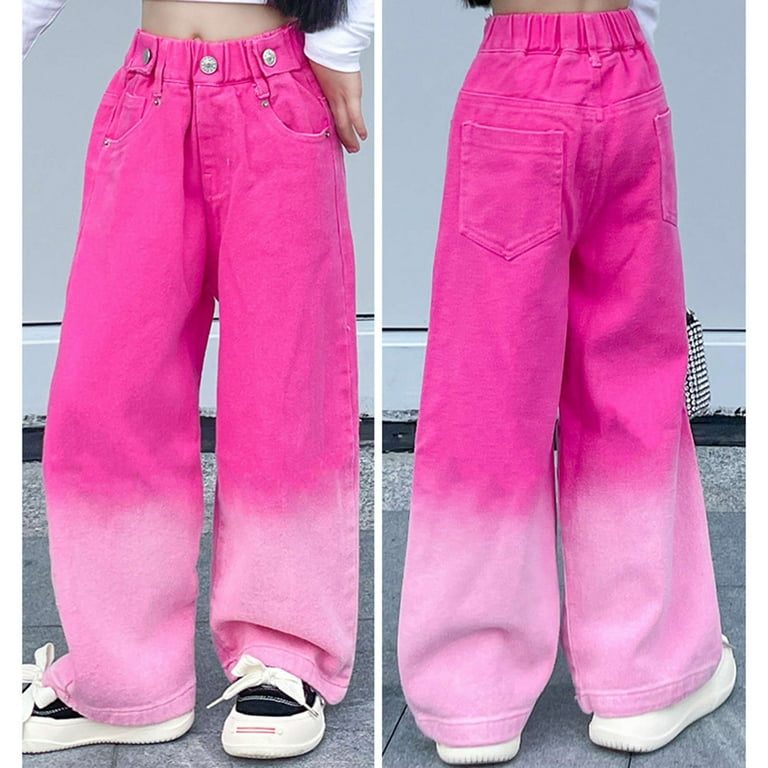 【KIXI】★Pink Tin Washing Wide Denim Pants Vintage Washing Wide Leg Denim Pants CN14 - Korean Women's