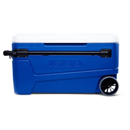 Igloo 110 qt. Glide Ice Chest Cooler with Wheels, Blue