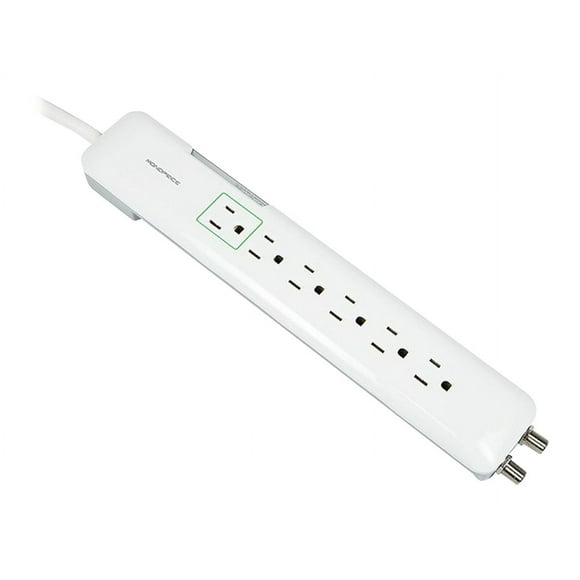 6 Outlet Slim Surge Protector Power Strip - 1080 Joules - Monoprice®
