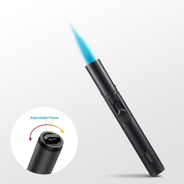 AIDUCHO Butane Torch Lighter, 6inch Refillable Pen Lighter Adjustable