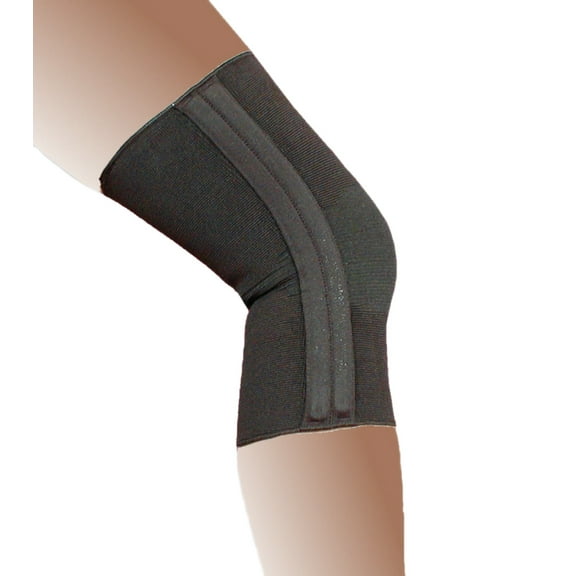 Alpha Medical Dual Stay Compression Knee Brace - Elastic Knee Support for Enhanced Stabilization and Pain Relief (XX-Large Black)