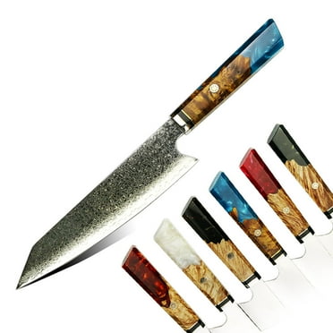 Japanese Gyutou Knife Pro. Handcrafted 8 inch Chef Knife Handmade Forged Knife Japan VG-10 Damascus Steel
