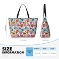 thumbnail image 4 of Daiia Skulls and Roses Beach Travel Bag - Water-Resistant Beach Bag, Lightweight Tote with 7 Pockets for Women and Men - Gym,Pool,Camping,Reusable Grocery Bag, 4 of 7