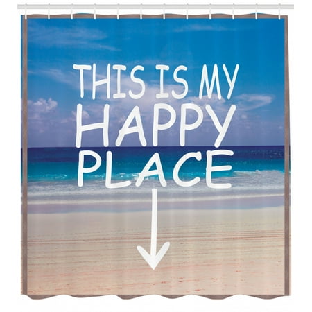 Beach Scene This Is My Happy Place Shower Curtain Extra Long