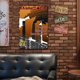 thumbnail image 5 of Arte pared Pintura Hierro Rectangular Ygjytge Chimenea Fábrica placa metal Vintage 30x40cm, 5 of 9