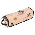 thumbnail image 2 of Hair Tool Organizer Bag with Heat Resistant Mat Removable Travel Storage Case for Hot Air Brushes Curling Irons Palm Trees and Suns Pattern, 2 of 8