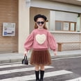 thumbnail image 6 of XXWXYD Toddler Girls 3D Heart Sweatshirt Long Sleeve Pullover Top Cute Puffy Cotton Casual Valentines Day Kawaii Playwear Trendy Everyday Comfort Fit, 6 of 7