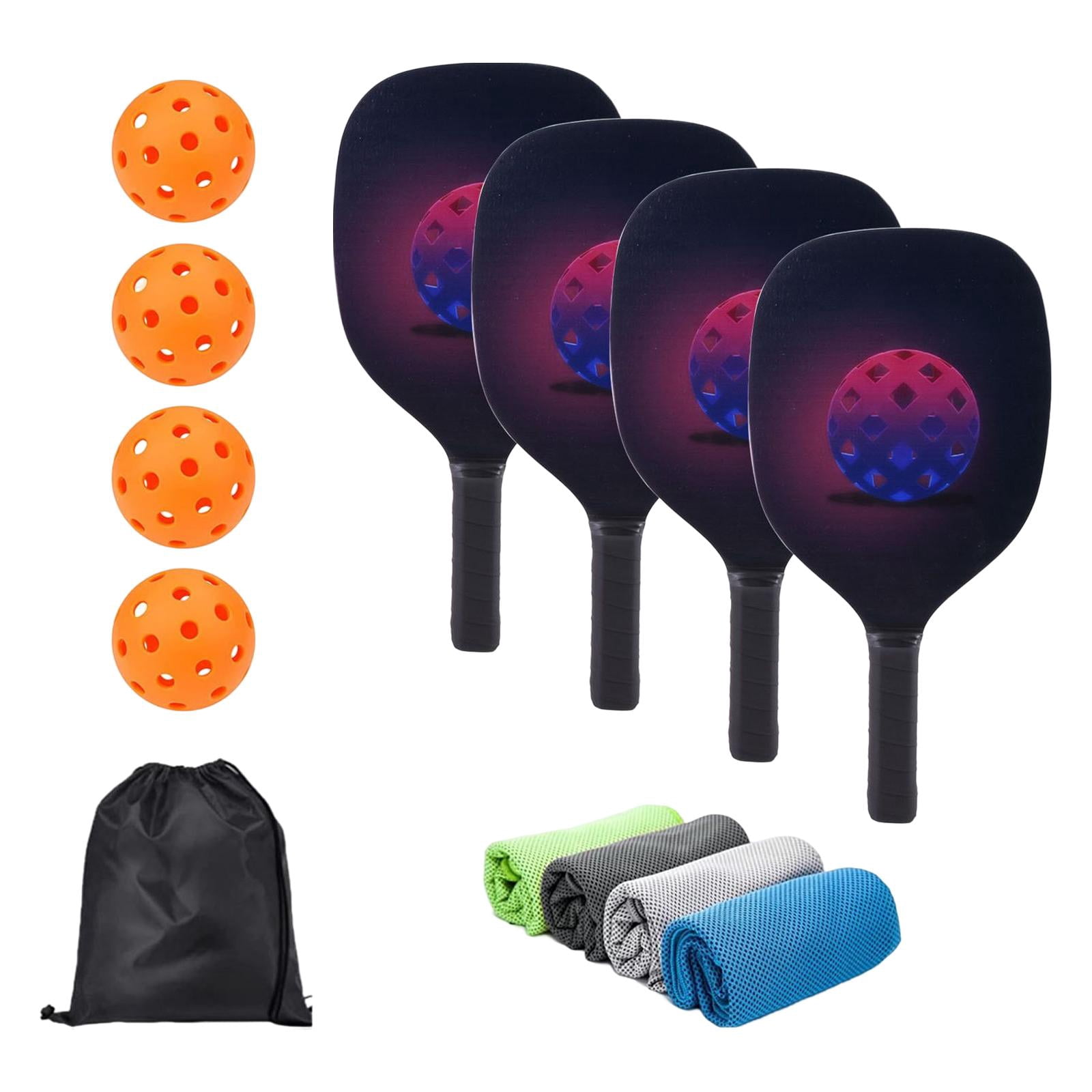 harayaa Pickleball Paddles Set Rackets 4 Balls Lightweight 1 Carry Bag for Men Beginners 4 Racket Set