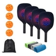 thumbnail image 4 of koolsoo Portable Set Rackets Storage Bag with 4 Balls Comfort Grip Wood Lightweight for 4 Racket Set, 4 of 9
