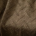 thumbnail image 5 of Kasentex Cozy Soft 100% Cotton Warm Fall/Winter Decorative Throw Blanket for Couch, Sofa, Bed, wrap-around - Indoor/Outdoor 50x60" Walnut Brown, 5 of 6