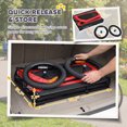 thumbnail image 6 of PawHut Dog Bike Trailer, Dog Cart Bicycle Carrier for S & M Dogs, Universal Bicycle Coupler, Flip-Down Ramp Tailgate, Support Up to 44 lbs, Red, 6 of 9