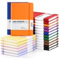 thumbnail image 1 of Libreta Dynta, tapa dura, piel, tamaño A5, a rayas universitarias, 200 unidades, 10 colores, 1 of 7