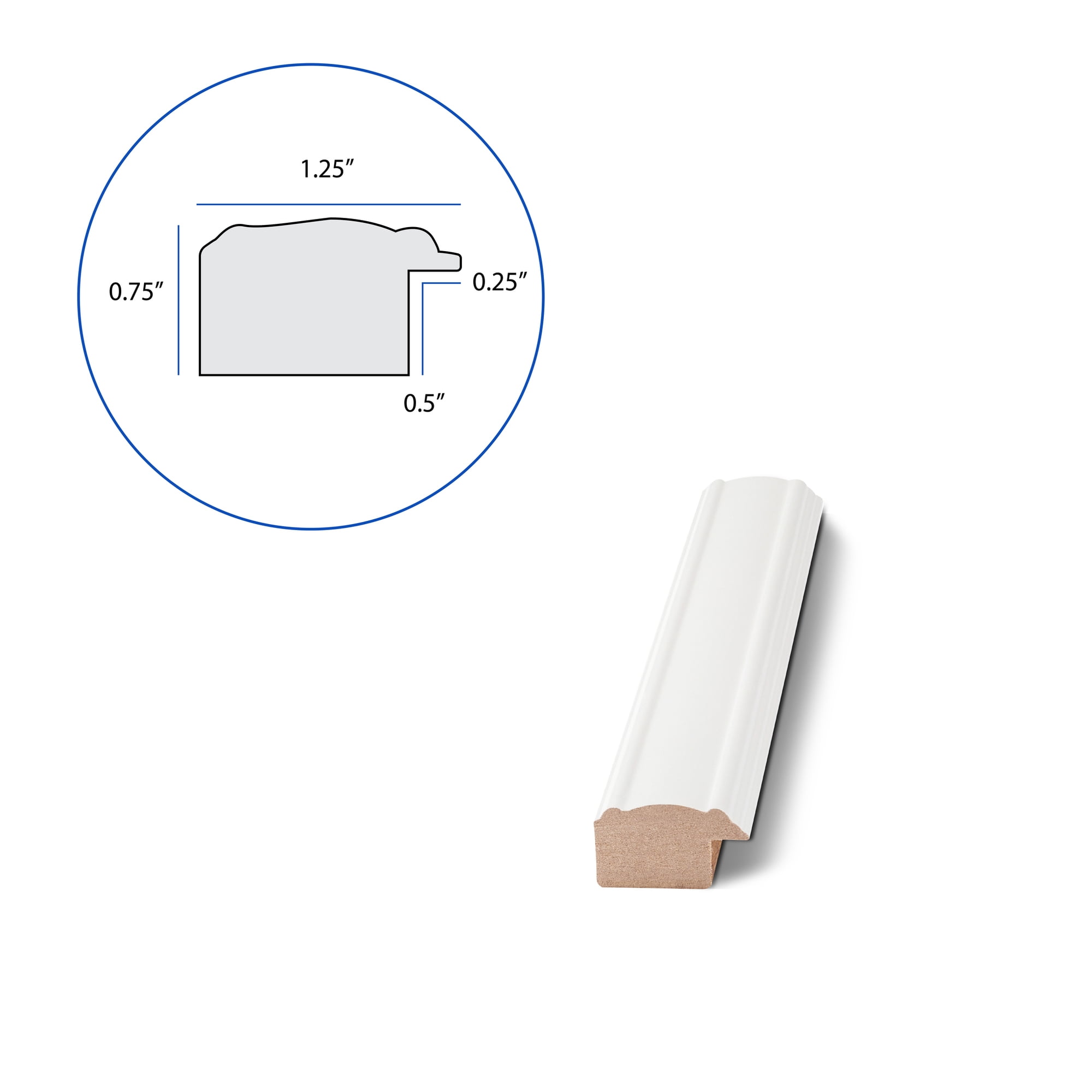 ArtToFrames 14" x 17" White Picture Frame, 14x17 inch White MDF Poster Frame (WOM-4098),  Pack