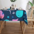 thumbnail image 3 of XMXY Table Cloth Rectangle Table, Ocean Underwater Seahorse Dining Table Cover Waterproof Washable Outdoor Tablecloth, 54 X 72 Inch, 3 of 8