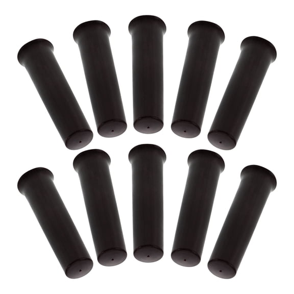 KALLORY 10Pcs Umbrella Replacement Tips Black Plastic Durable Outdoor Accessories for Patio Table and Beach Use