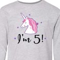 thumbnail image 4 of Inktastic 5th Birthday Cute Unicorn Long Sleeve Youth T-Shirt, 4 of 5